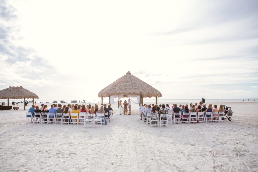 beach wedding reception